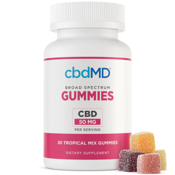 cbdMD Broad Spectrum CBD PM Sleep Gummies Raspberry - 750MG, 60ct