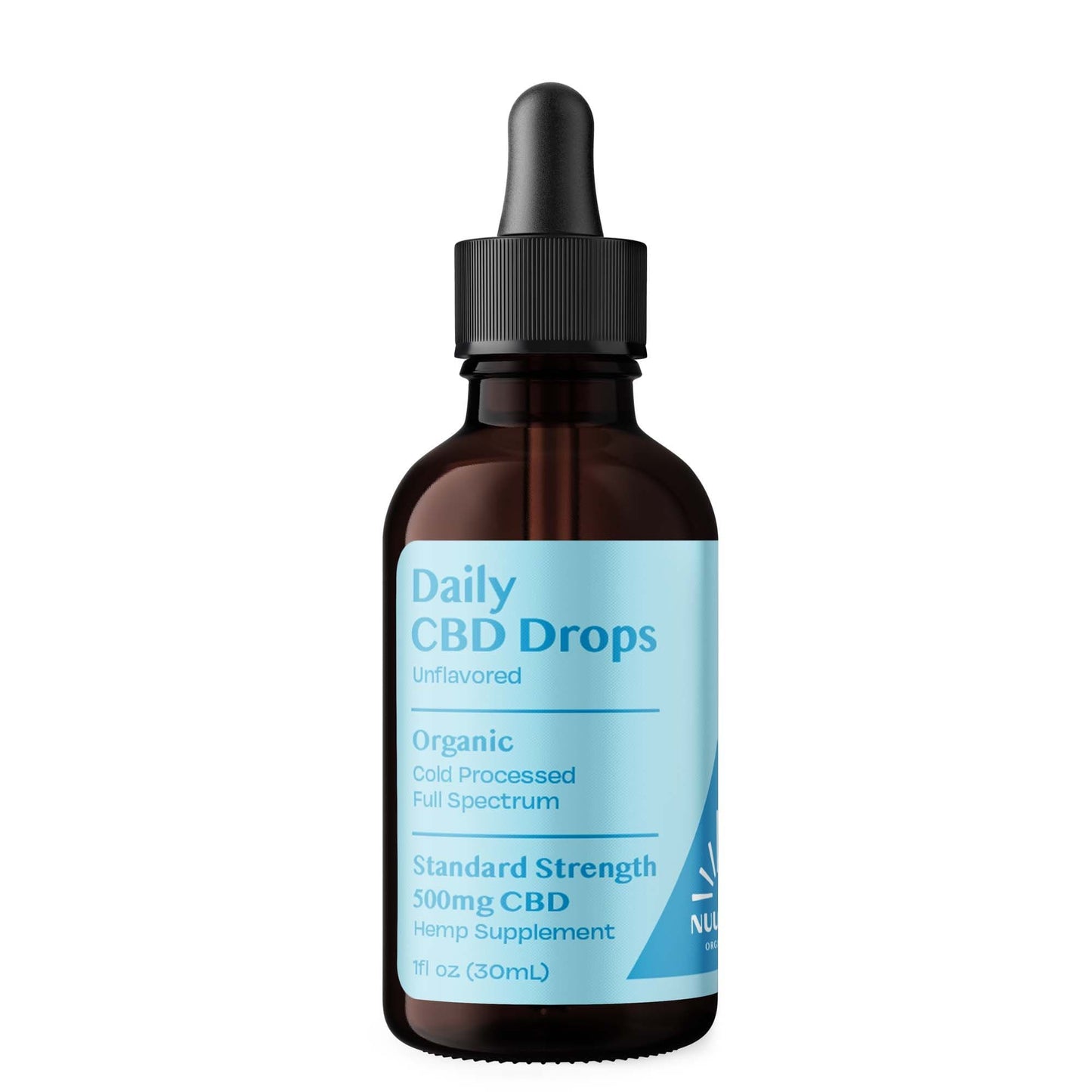Organic Daily CBD Drops - Unflavored 500mg Full Spectrum