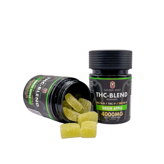 THC Blended 4000MG Infused Gummies Delta 8 / THC-P / Delta 9 - Green Apple