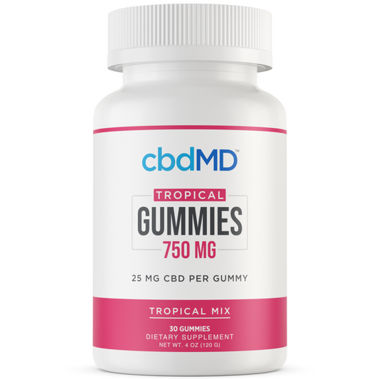 cbdMD Broad Spectrum CBD PM Sleep Gummies Raspberry - 750MG, 60ct