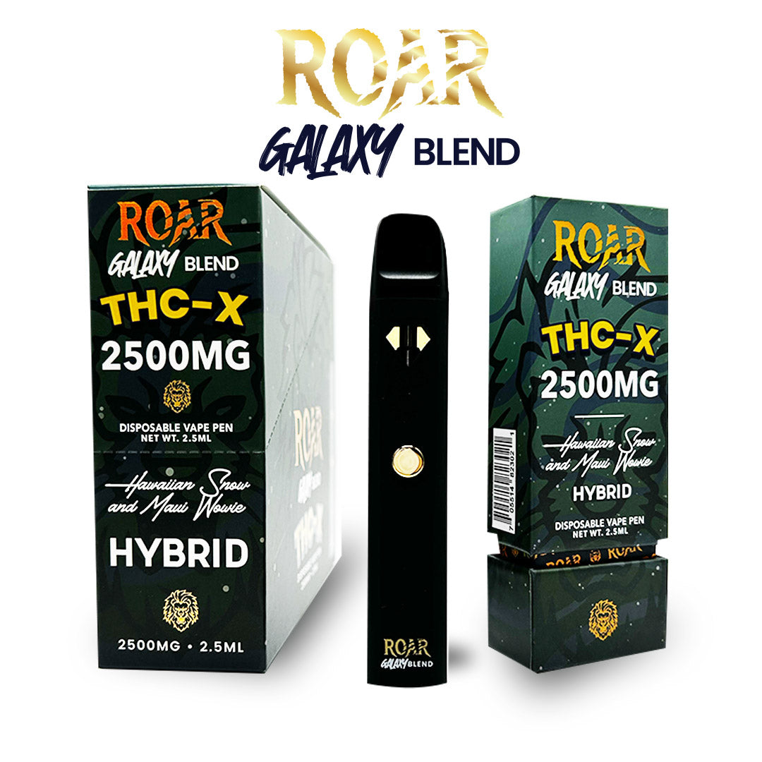 Roar Galaxy Blend THC-X Disposable Vape 2500MG - Hawaiian Snow & Maui Wowie (Hybrid)