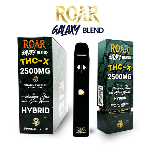 Roar Galaxy Blend THC-X Disposable Vape 2500MG - Hawaiian Snow & Maui Wowie (Hybrid)