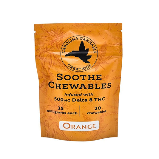 Soothe Chewables | Delta 8 | Orange 20ct bag | Carolina Cannabis Creations