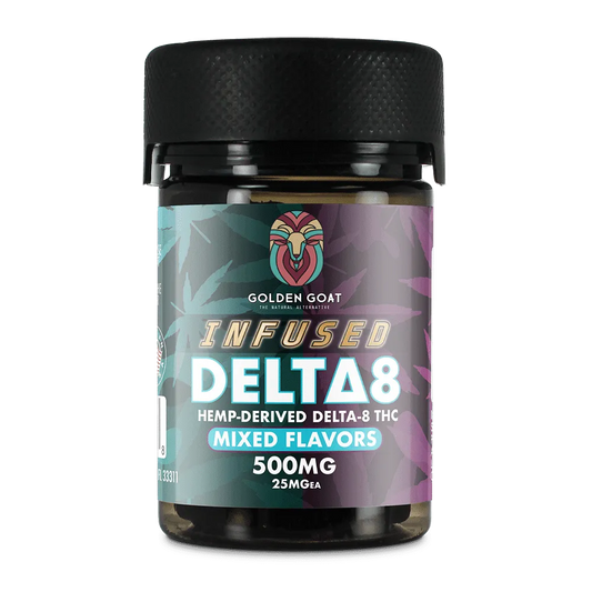 Infused Delta-8 Gummies, 500mg – Mixed Flavors, 20ct