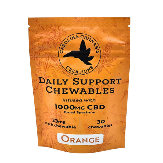 Daily Support Chewables | CBD | Orange 30ct bag | Carolina Cannabis Creations