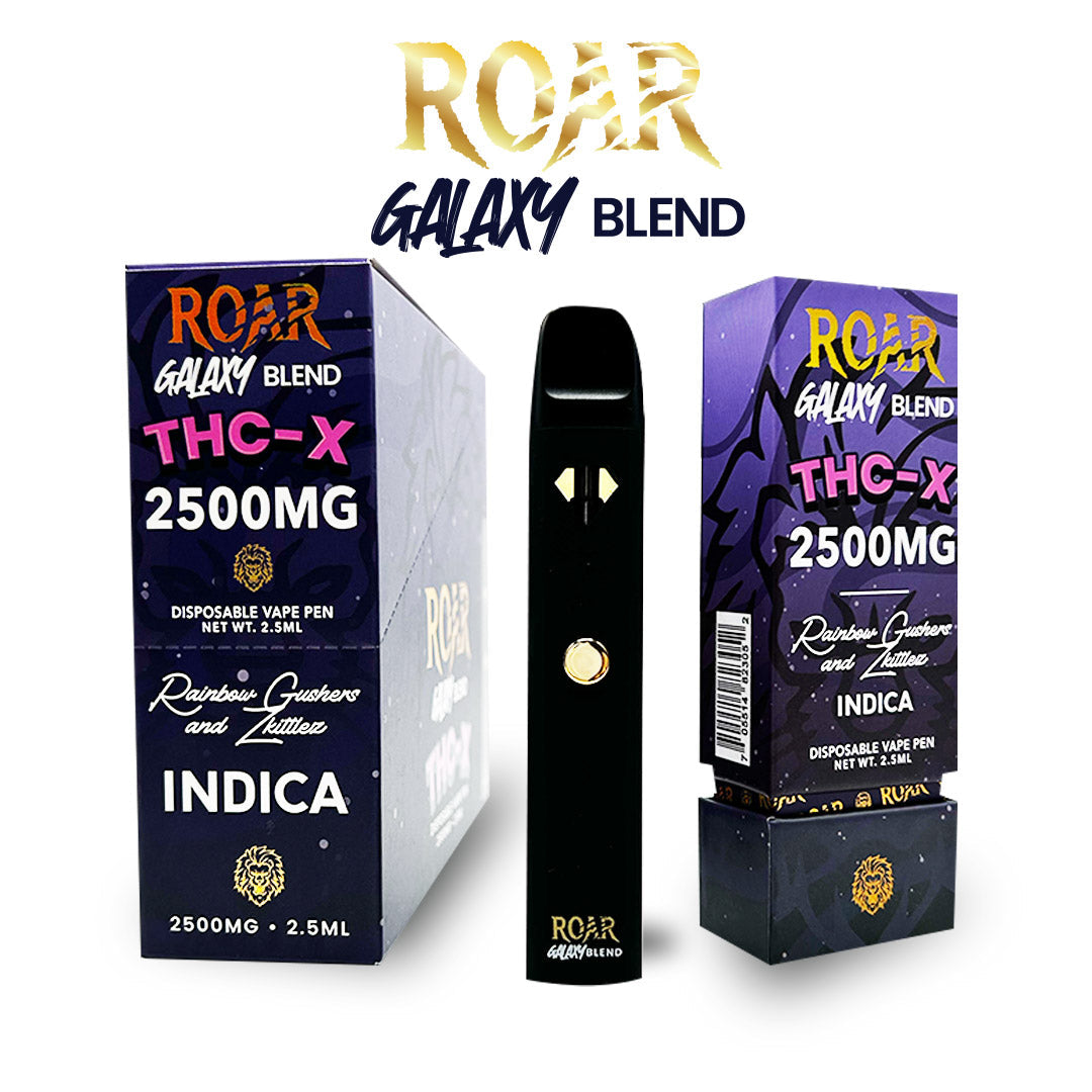 Roar Galaxy Blend THC-X Disposable Vape 2500MG - Rainbow Gushers & Zkittlez (Indica)