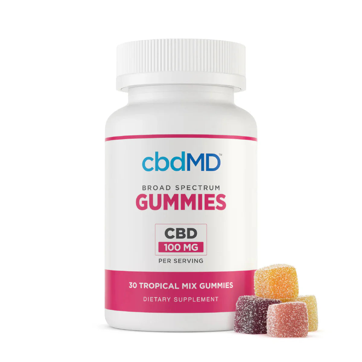 cbdMD Broad Spectrum CBD PM Sleep Gummies Raspberry - 750MG, 60ct