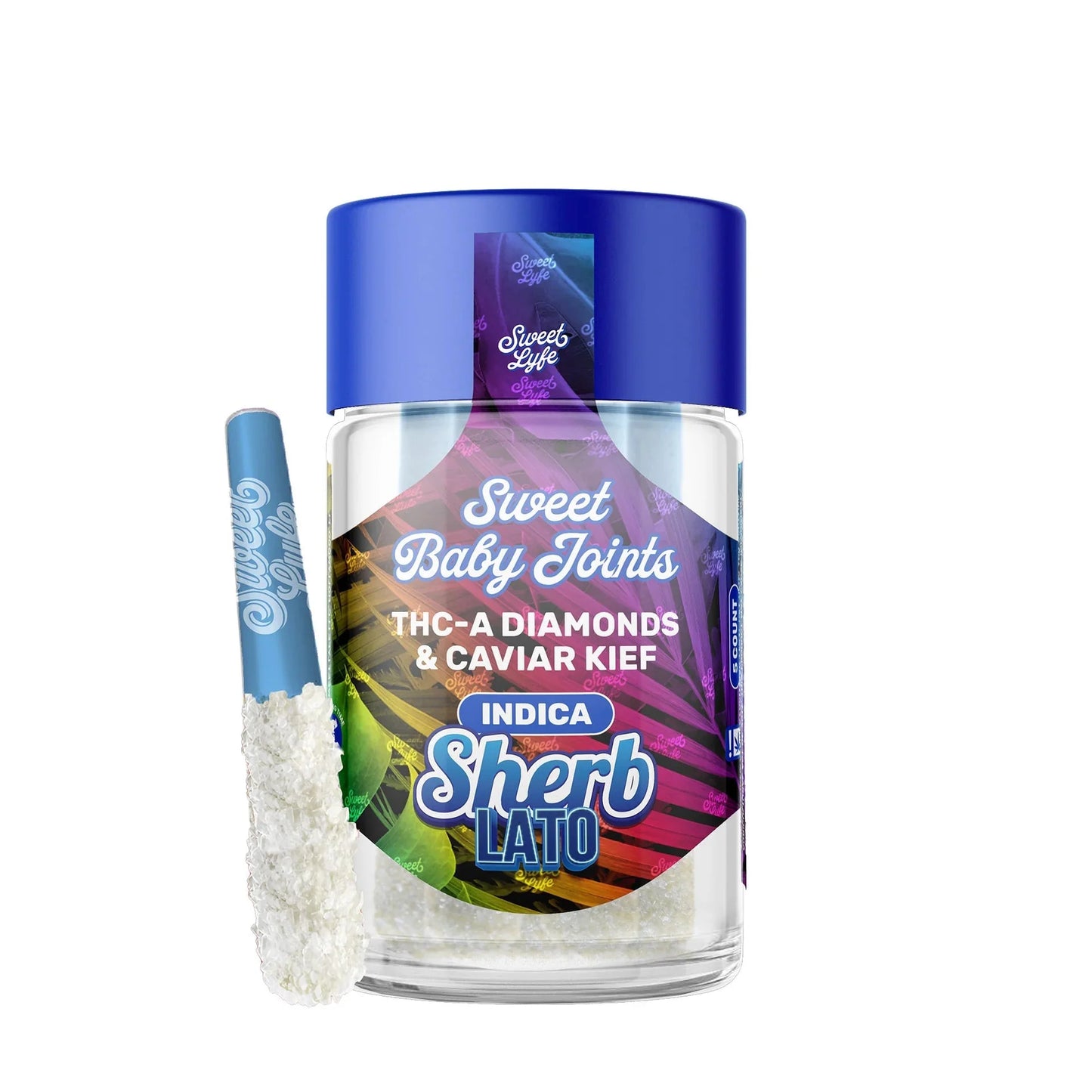 Sweet Lyfe Baby Joints THC-A Diamonds & Caviar Kief - Sherb Lato - Indica