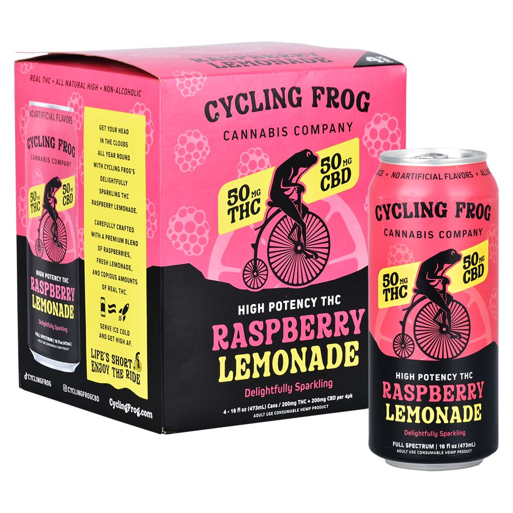 Cycling Frog Lemonade | 16oz | 50mg THC & 50mg CBD | 4ct