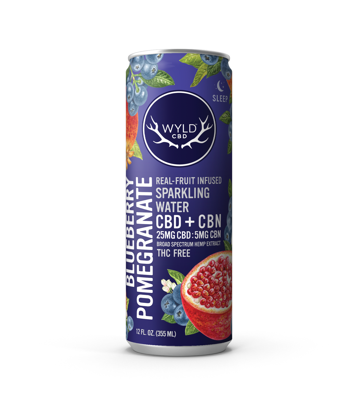 WYLD Real Fruit CBD Infused Sparkling Water 12oz (Multiple Flavors)