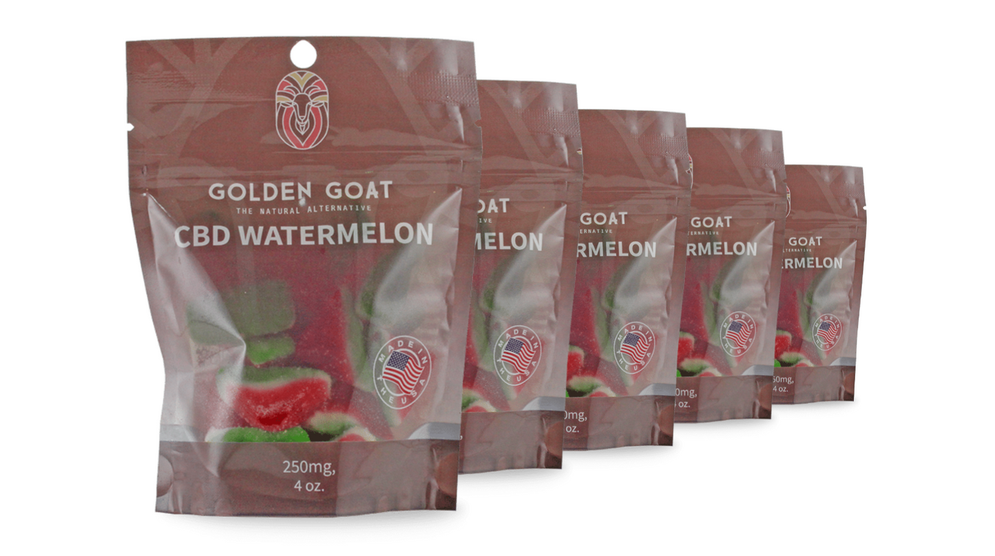 Potent CBD Infused 250MG Gummy Packs Bundles from Golden Goat