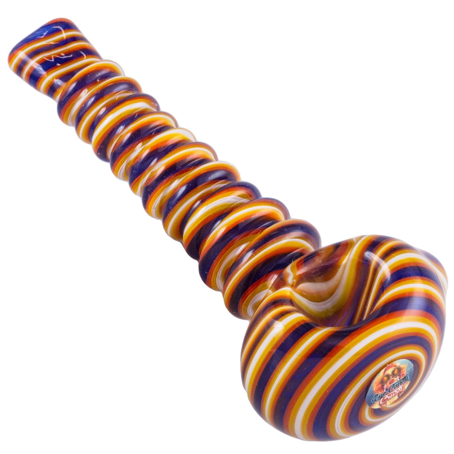 Crush Eye Candy MegaTwist 5" HandPipe Flat Mouthpiece - Vibrant Colors