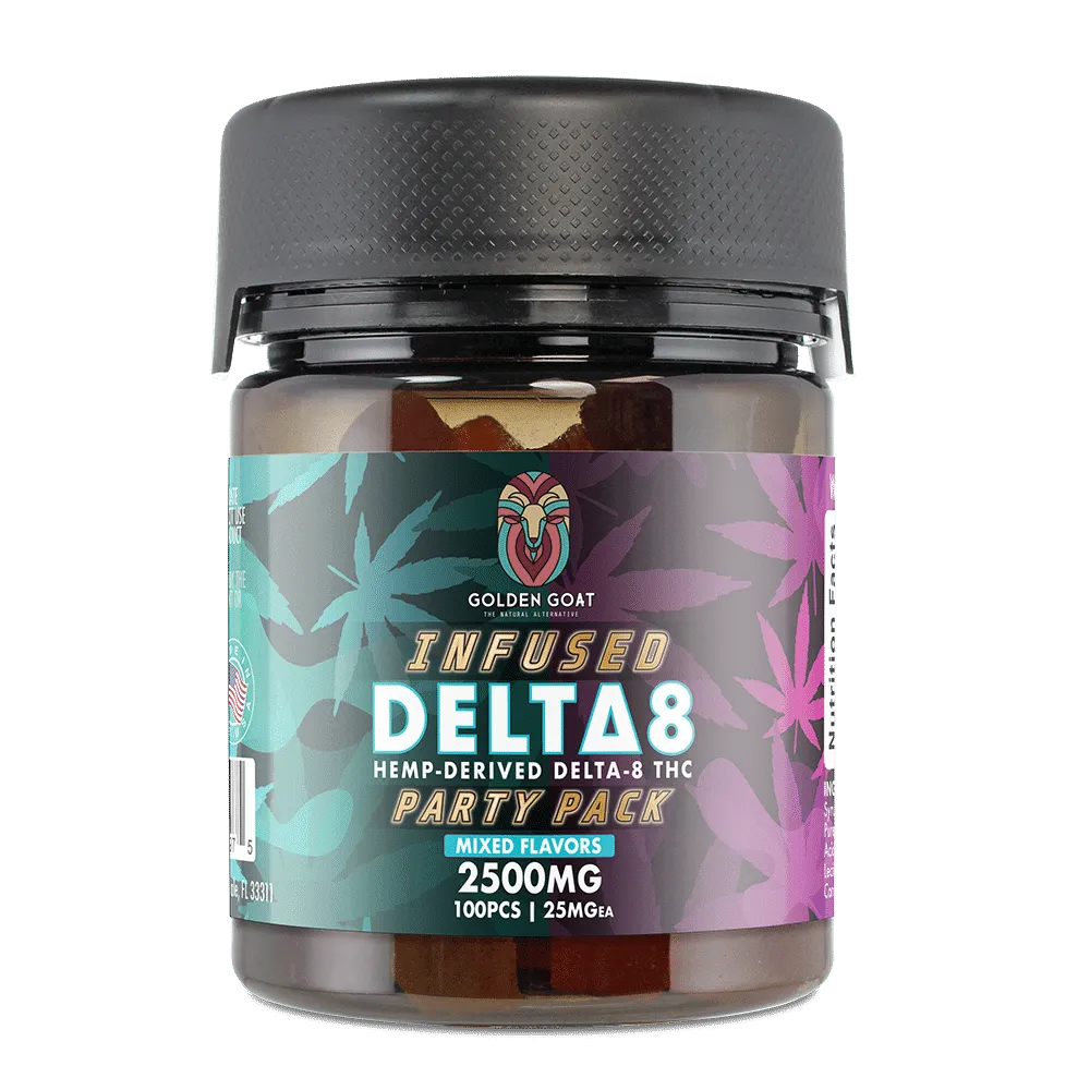 Infused Delta-8 Gummies, 2500mg – Party Pack – Mixed Flavors, 100ct