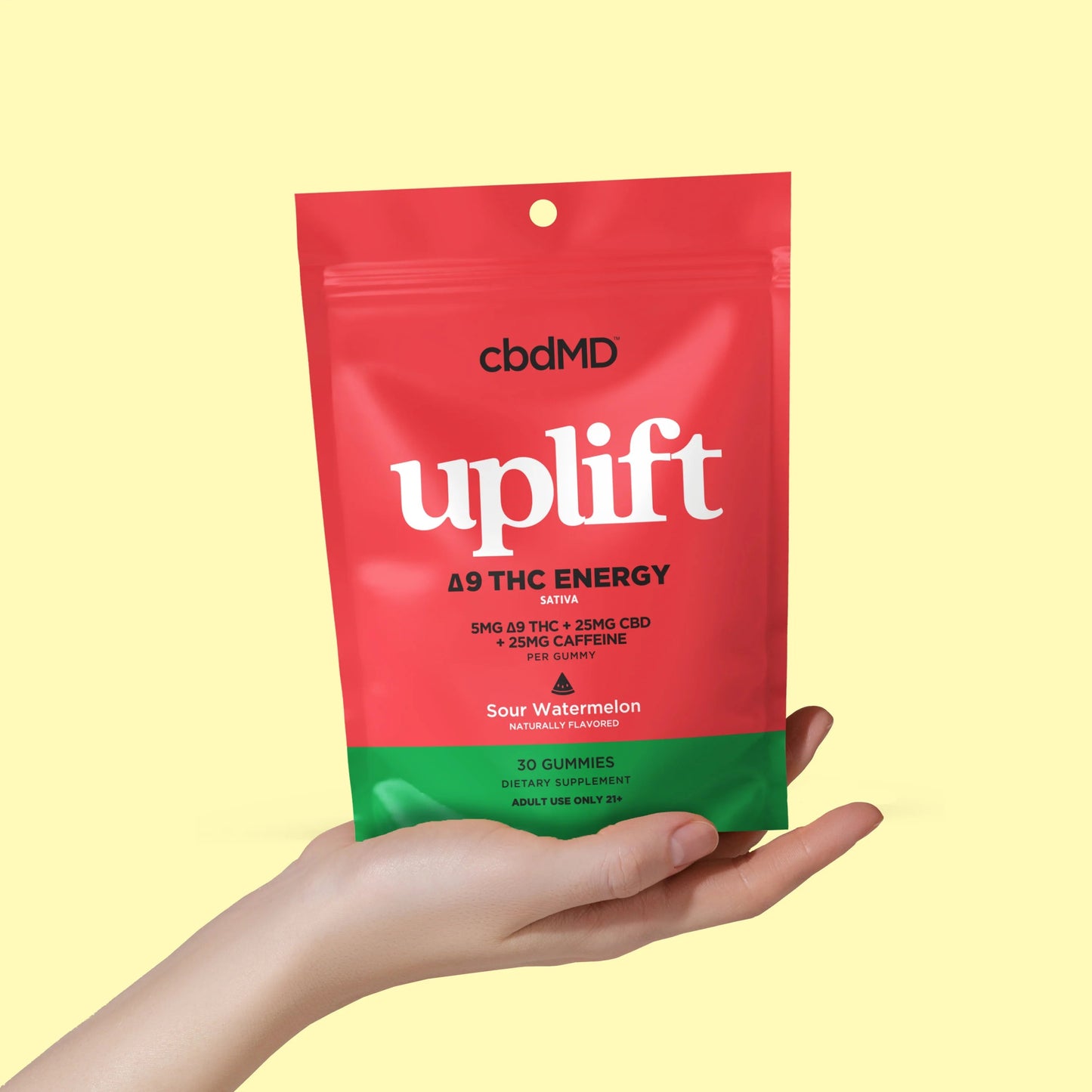 cbdMD Delta 9 THC Uplift Gummies 100MG - Watermelon