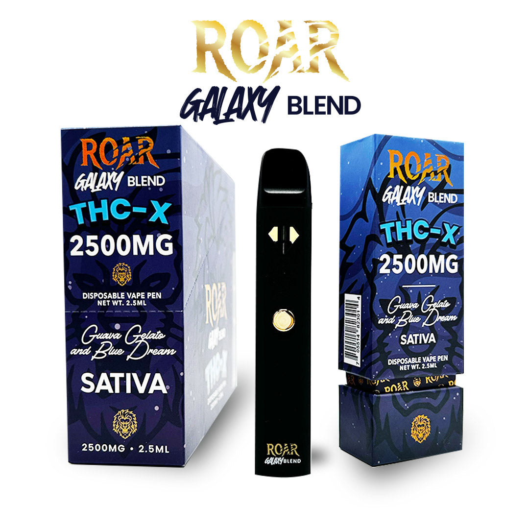 Roar Galaxy Blend THC-X Disposable Vape 2500MG - Guava Gelato & Blue Dream (Sativa)