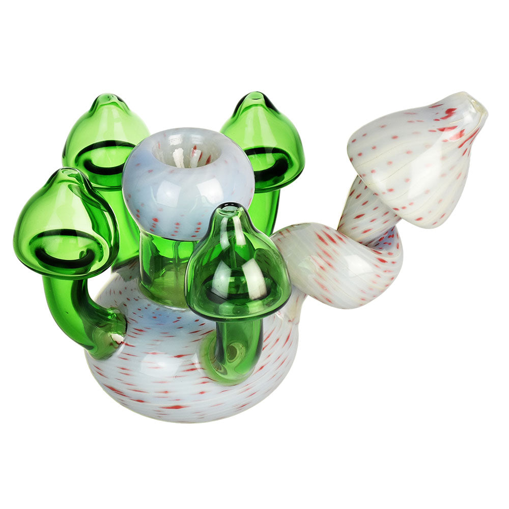 Corkscrew Shroom Bubbler Pipe - 6.5" -Colors Vary