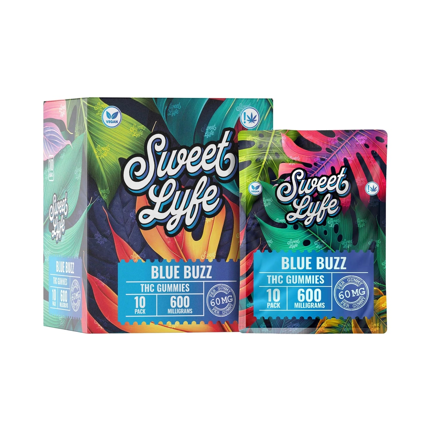 Vegan Gummies 600MG THC Blend - Blue Buzz