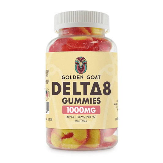 Delta 8 Gummies 1000mg - Peach Rings