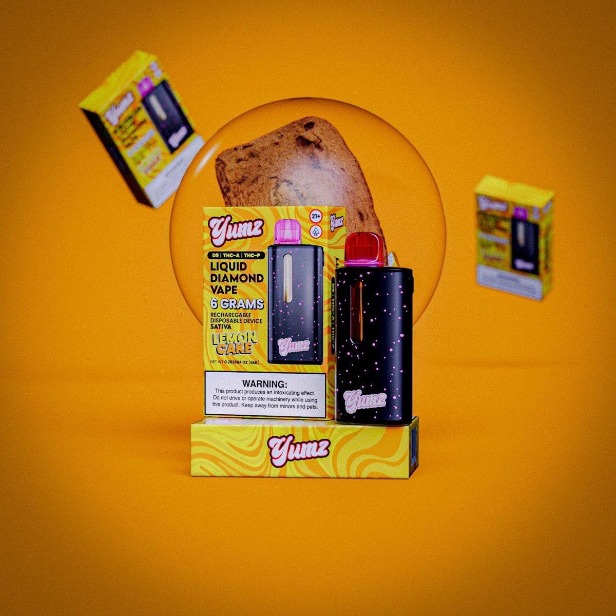 Yumz - Lemon Cake - Sativa - THC Disposable Vape ( 6 Grams ) ( D9 + THC-A + THC-P )