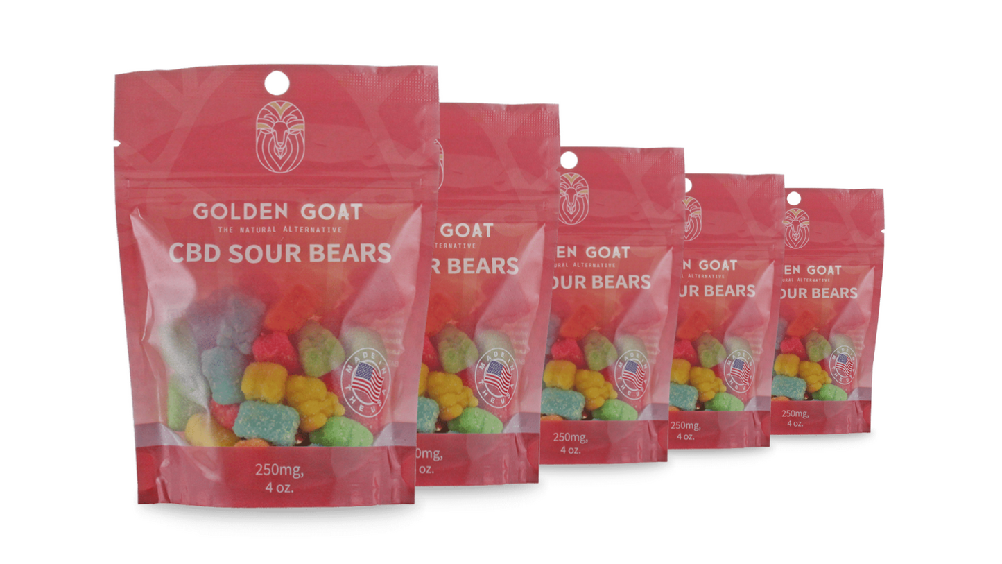 Potent CBD Infused 250MG Gummy Packs Bundles from Golden Goat