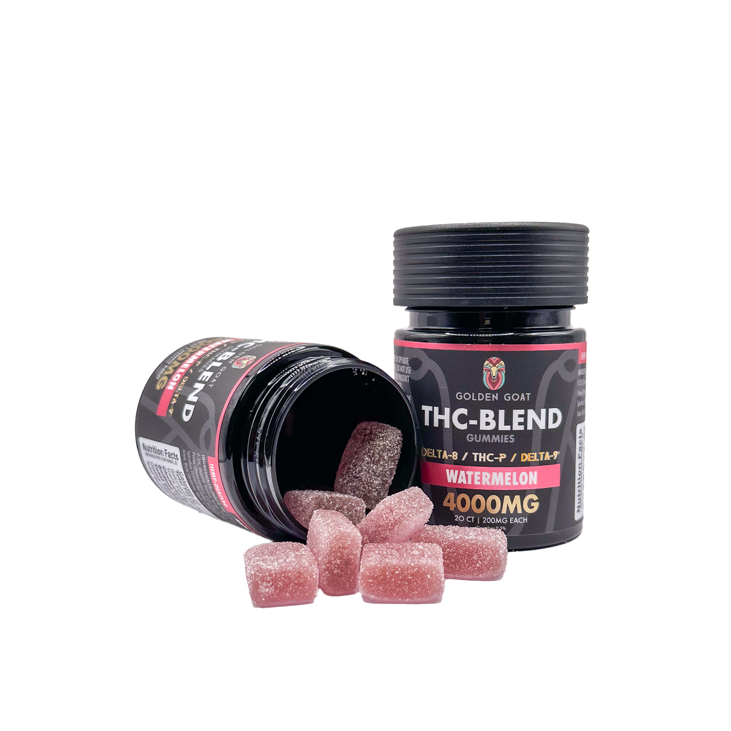 THC Blended 4000MG Infused Gummies Delta 8 / THC-P / Delta 9 - Watermelon