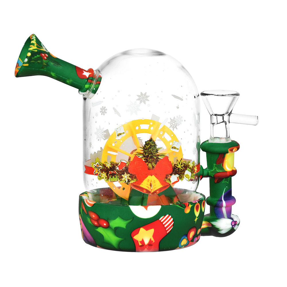 Christmas Waterwheel Bell Jar Water Pipe - 4.5" / 14mm F