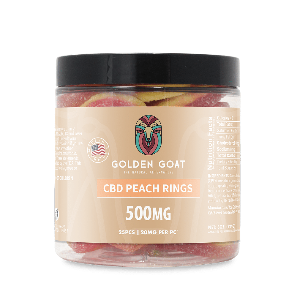 CBD Gummies 500MG - Peach Rings