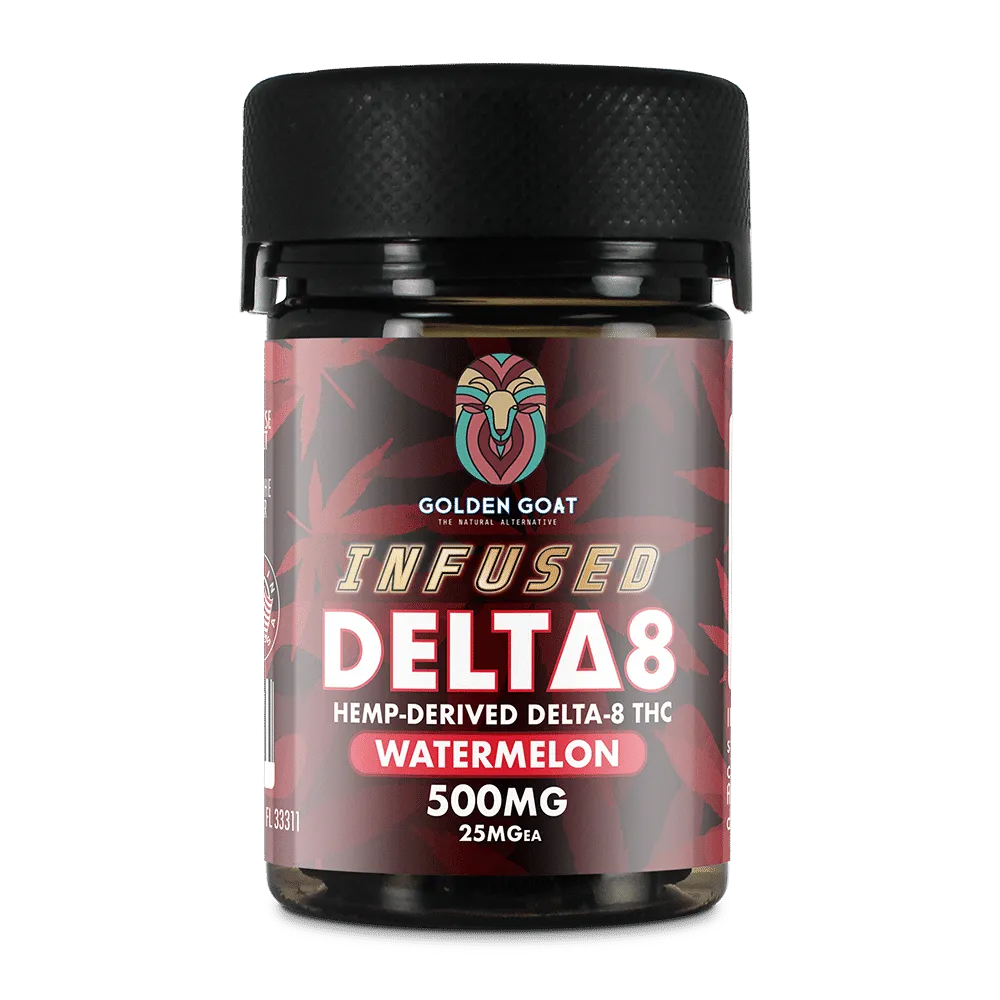 Infused Delta-8 Gummies, 500mg – Watermelon, 20ct