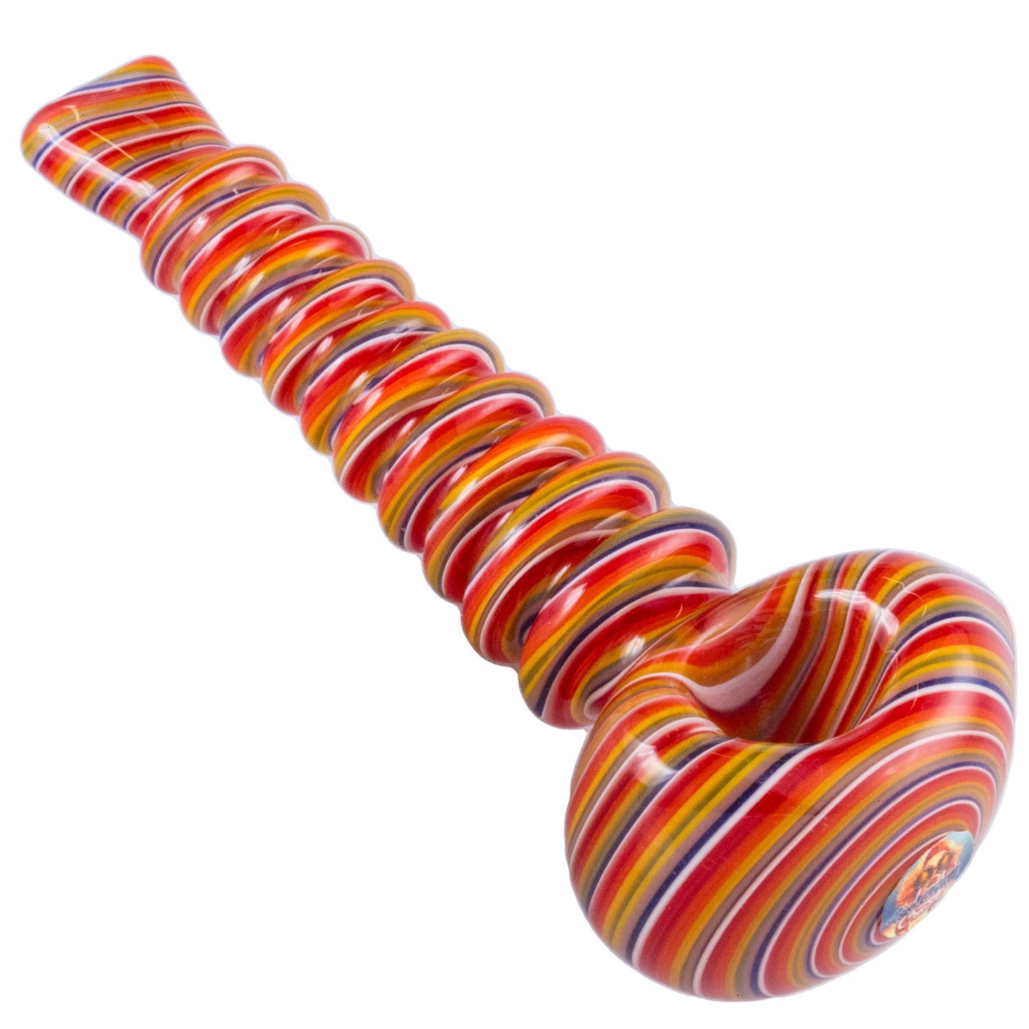 Crush Eye Candy MegaTwist 5" HandPipe Flat Mouthpiece - Vibrant Colors