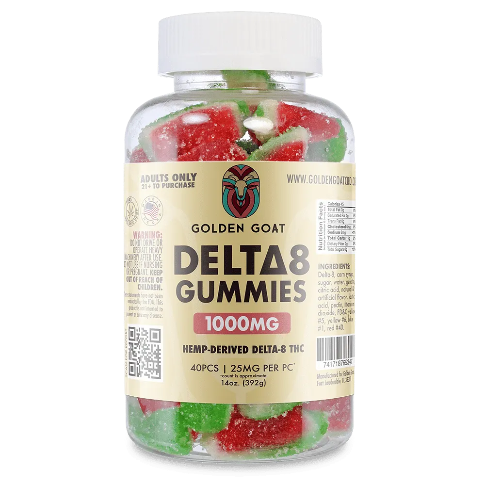 Delta 8 Gummies 1000mg - Watermelon Slices